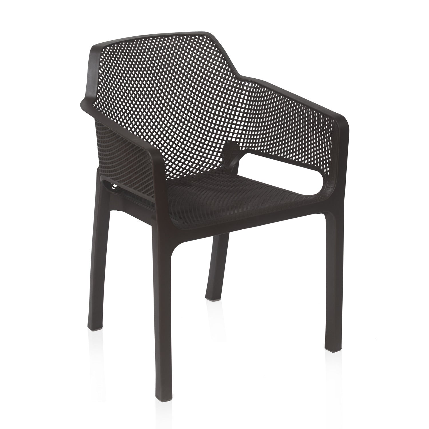Nilkamal Orchid Captain 1 + 4 Chair Dining Set (Rust Brown)