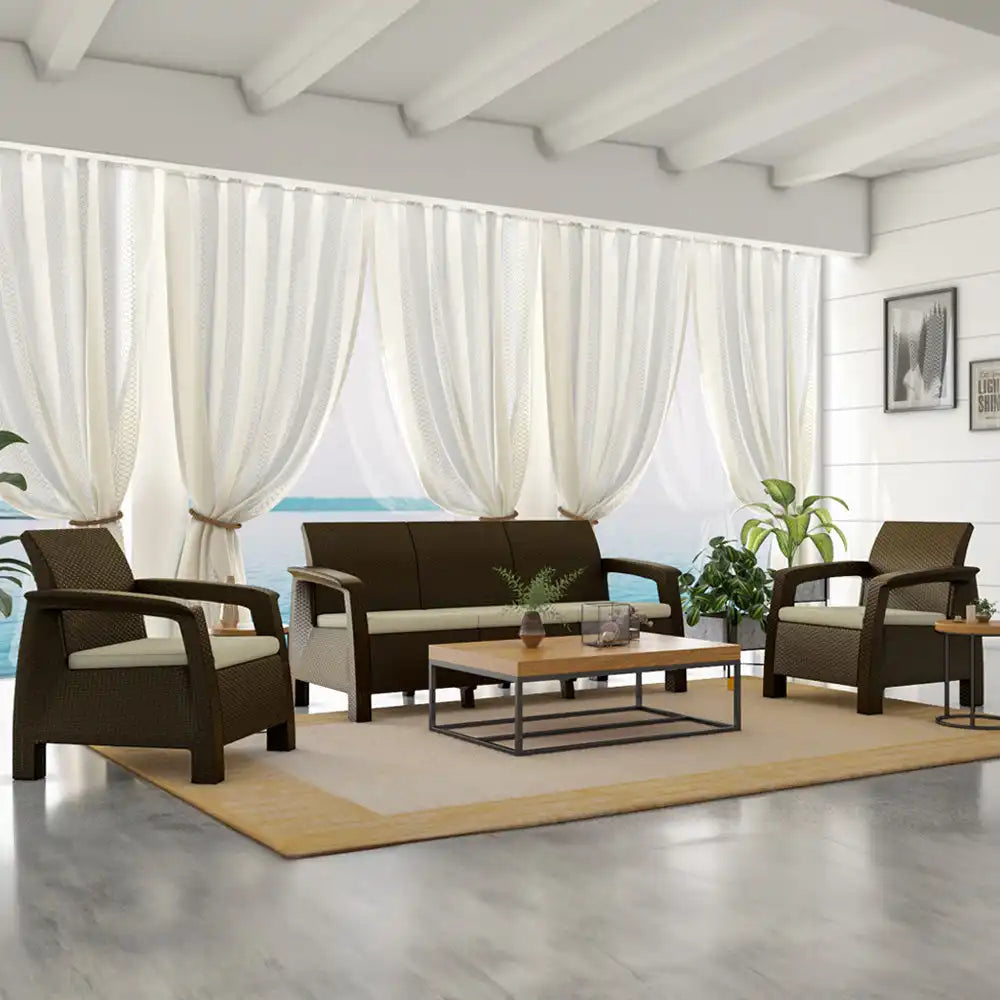 NILKAMAL GOA SOFA SET WITH CUSHION (3+1+1 SEATER) — Nilkamal | VK Furniture Mangalore