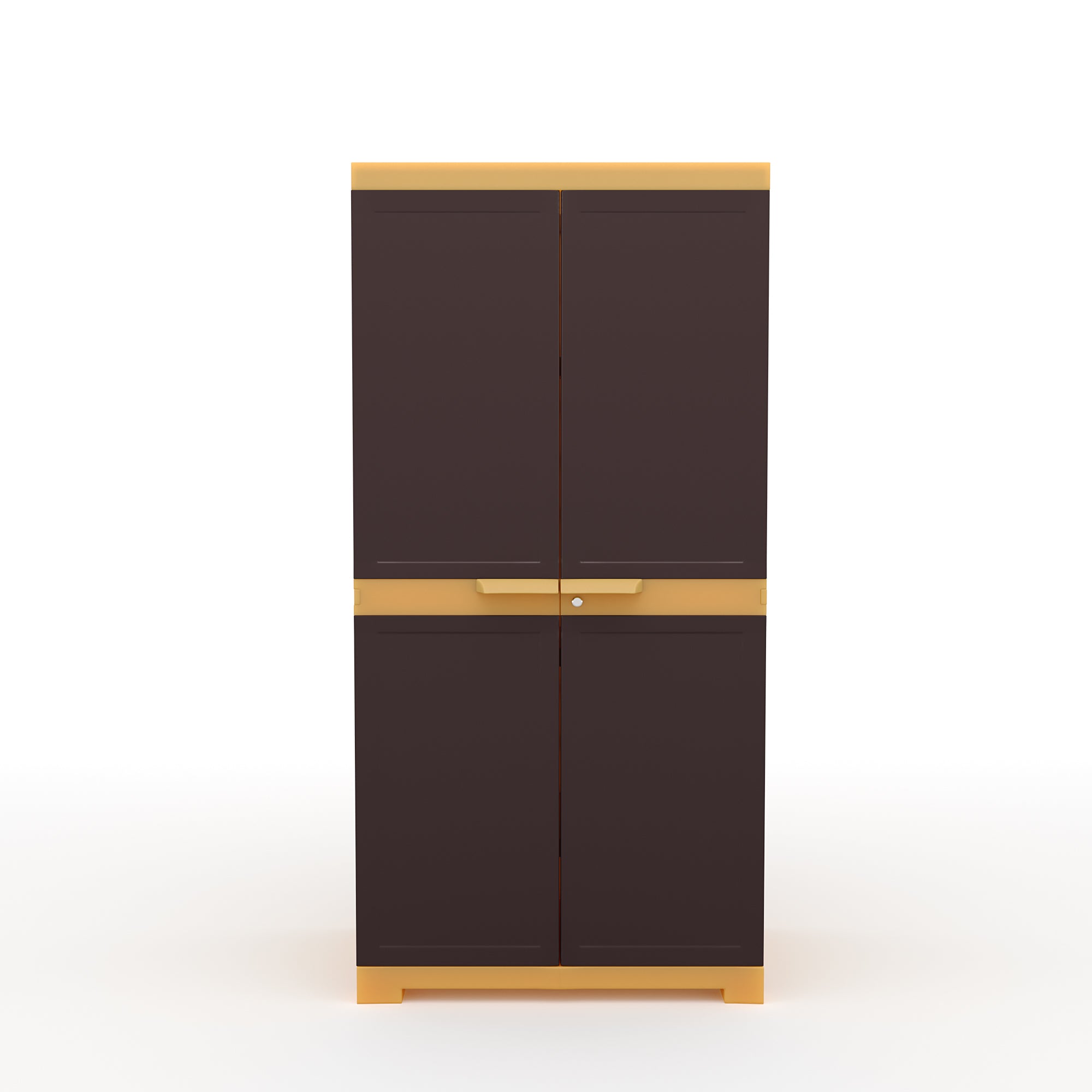 Nilkamal Freedom Mini Medium (FMM) Plastic Storage Cabinet/Bookshelf (Weathered Brown / Biscuit)
