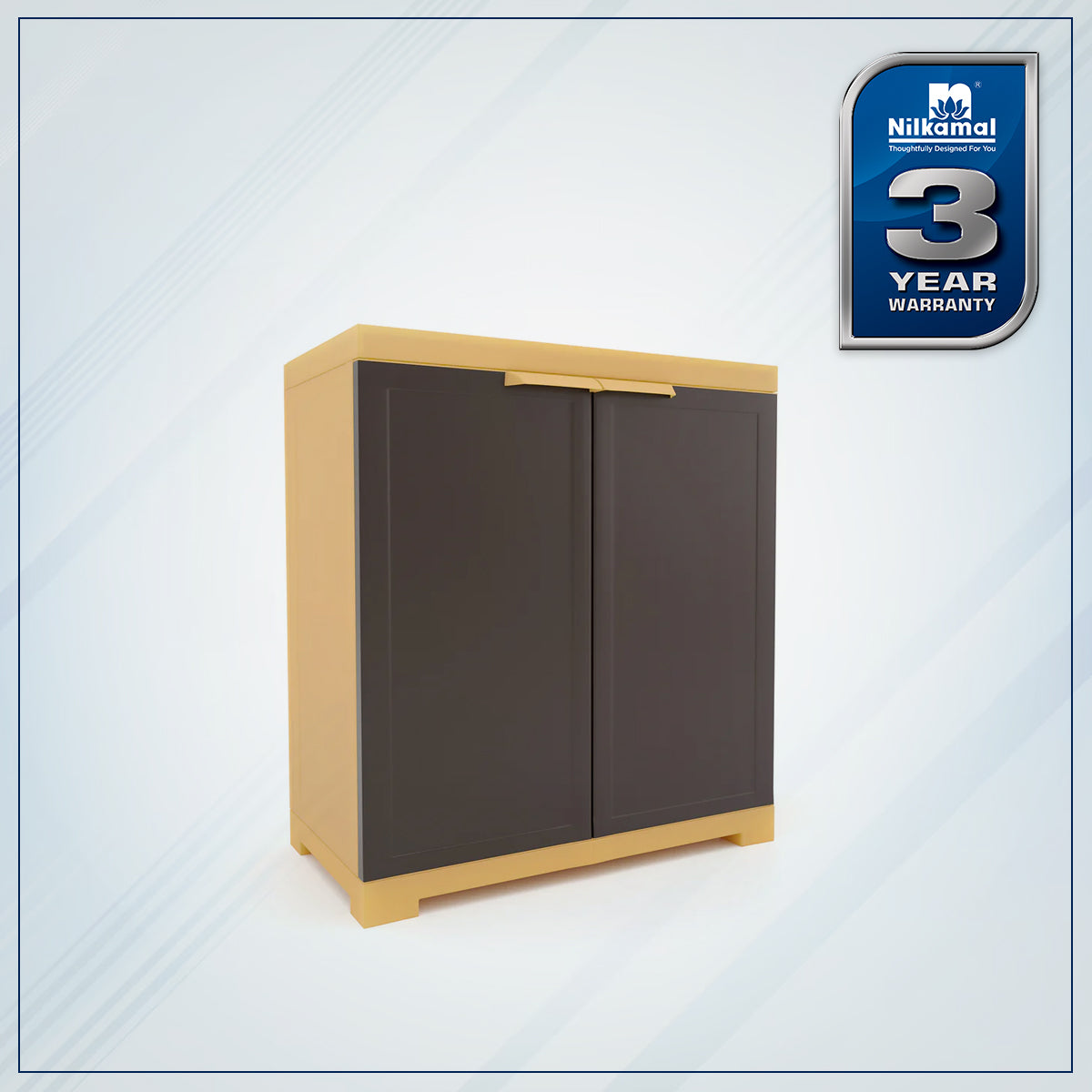 Nilkamal Freedom Mini Small (FMS) Plastic Storage Cabinet/Bookshelf (Weathered Brown / Biscuit)