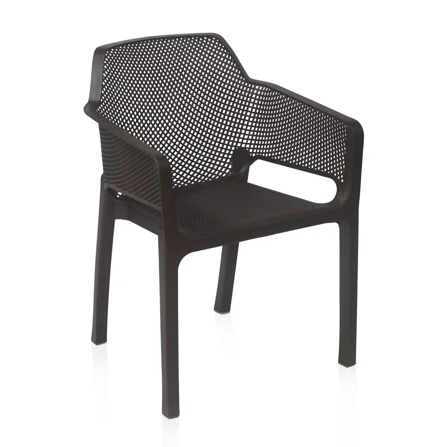 Nilkamal Captain Plastic Arm Chair (Season Rust Brown)