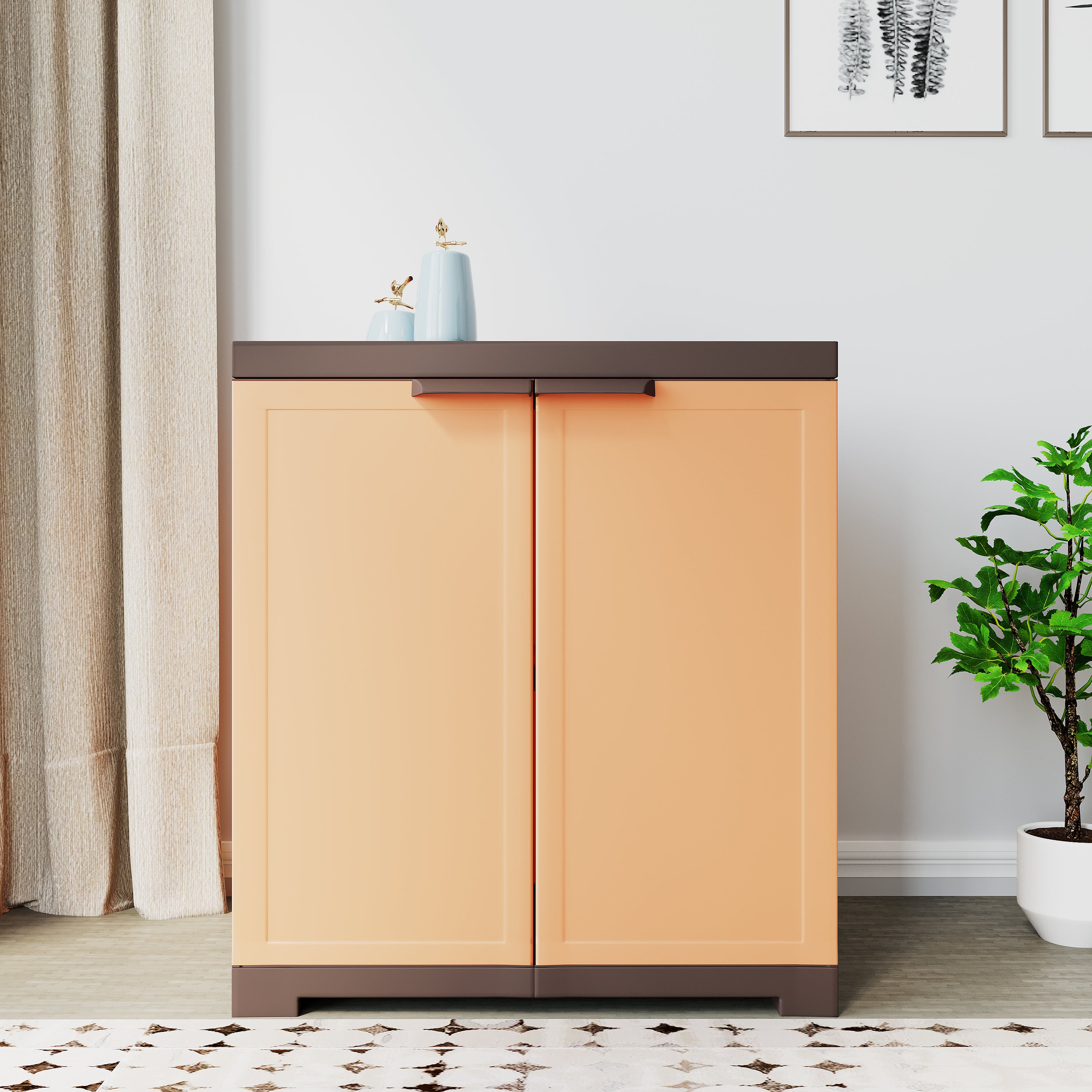 Nilkamal Freedom Mini Shoe Cabinet 09 (Rust and Weathered Brown) — Nilkamal | VK Furniture Mangalore