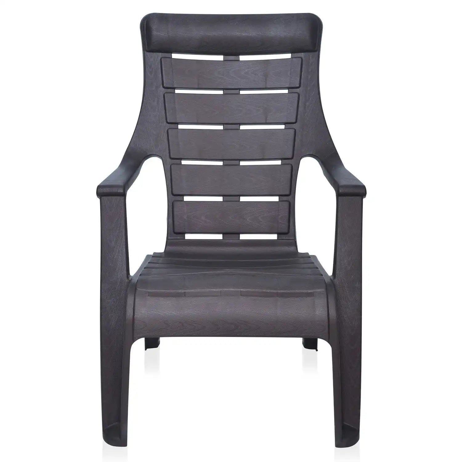 Nilkamal Sunday Plastic Arm Chair (Weather Brown)