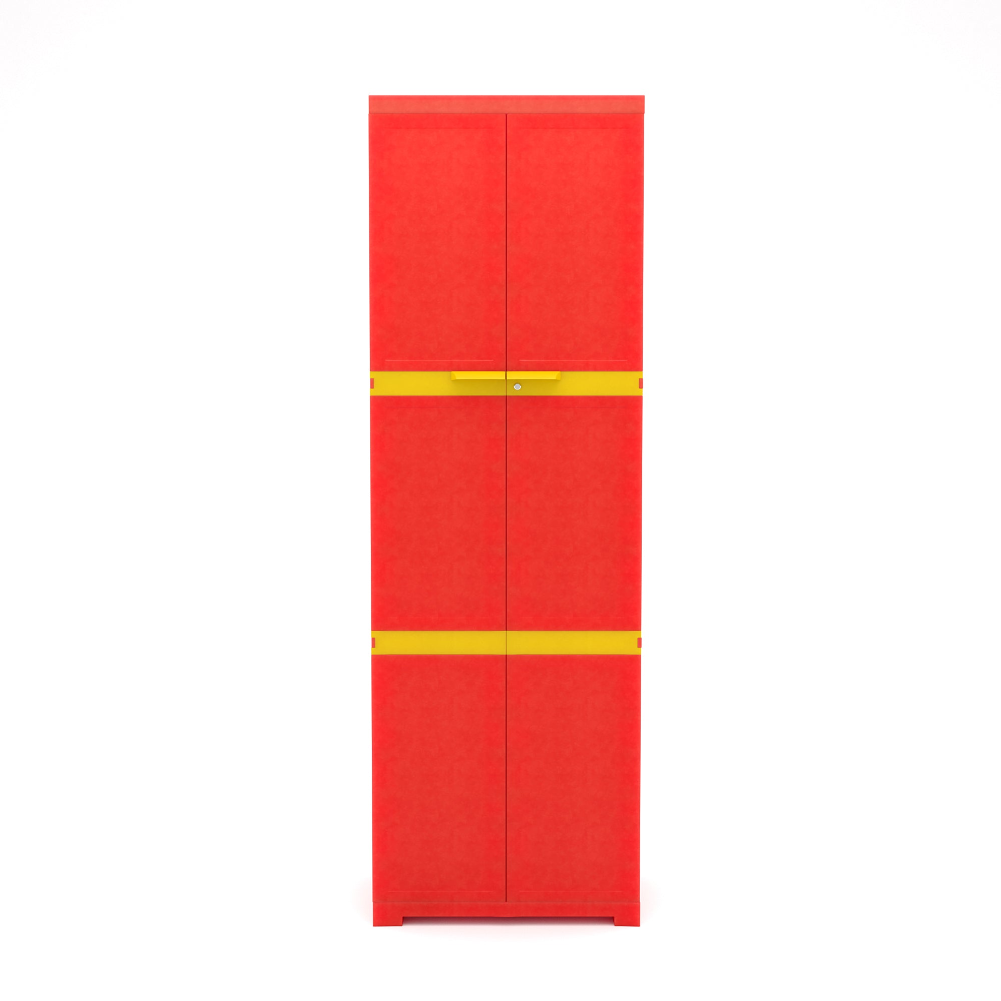 Nilkamal Freedom Mini Large (FML) Plastic Storage Cabinet (Bright Red / Yellow)