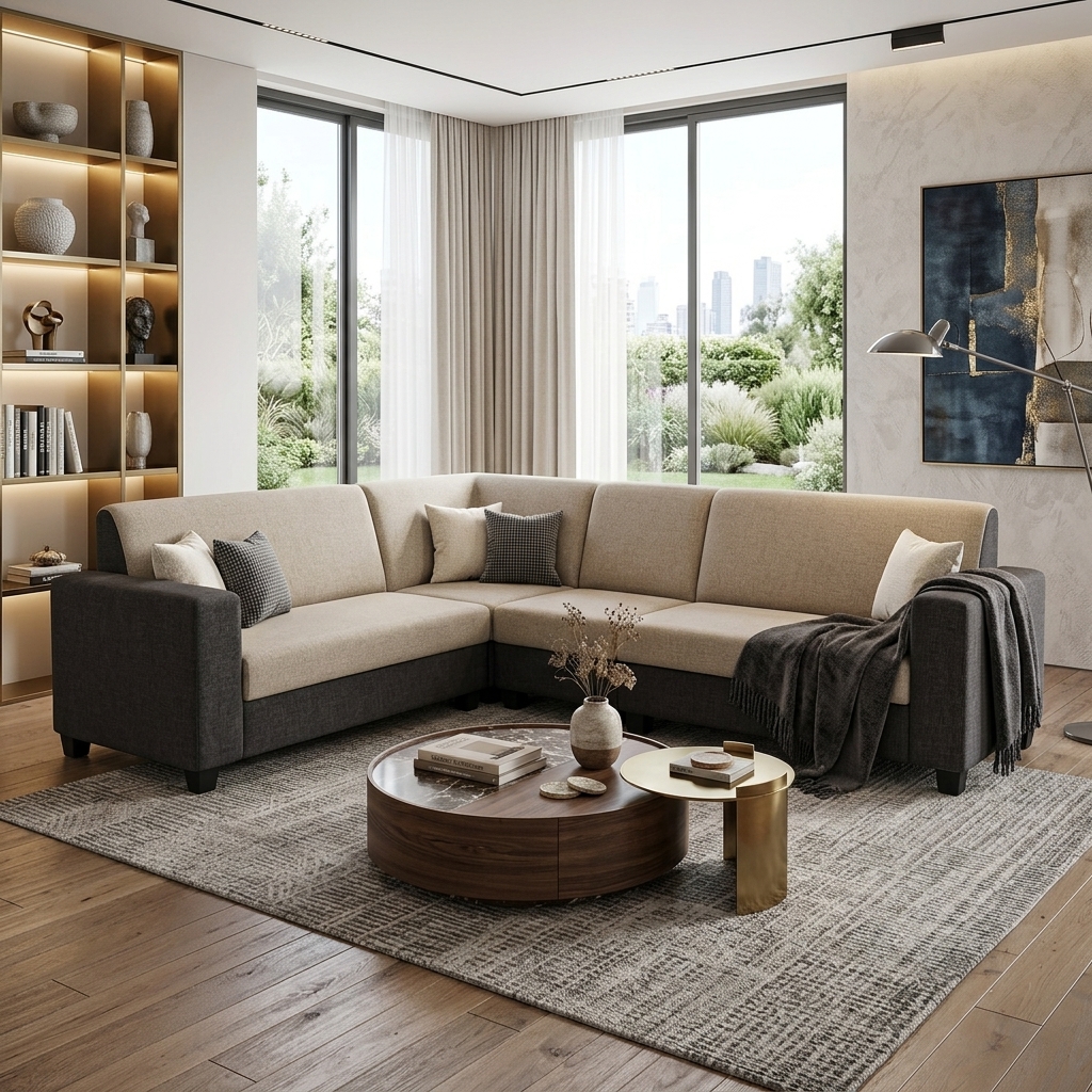 VK Orchid Corner Sofa Set