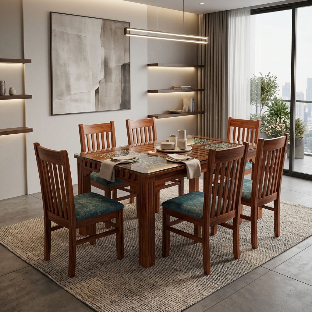 Deluxe Model  6 Seater Dining Set