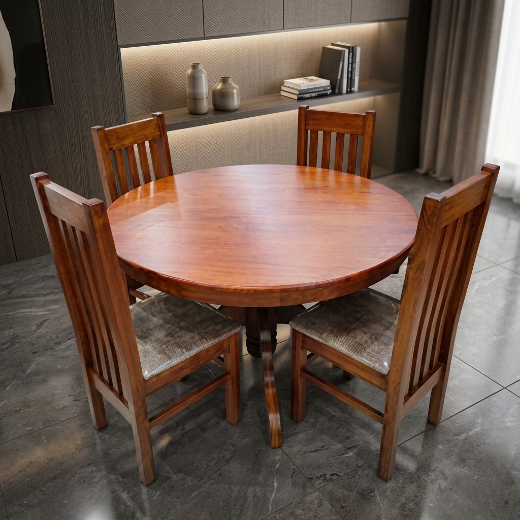 VK Galaxy Model wood 4 Seater Dining set