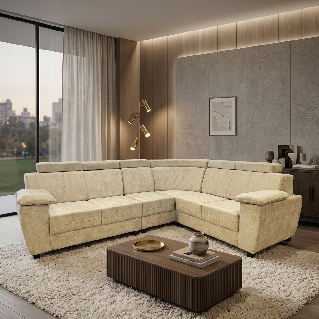 VK  Joyce Corner Sofa Set — VK Furniture & Electronics | VK Furniture Mangalore