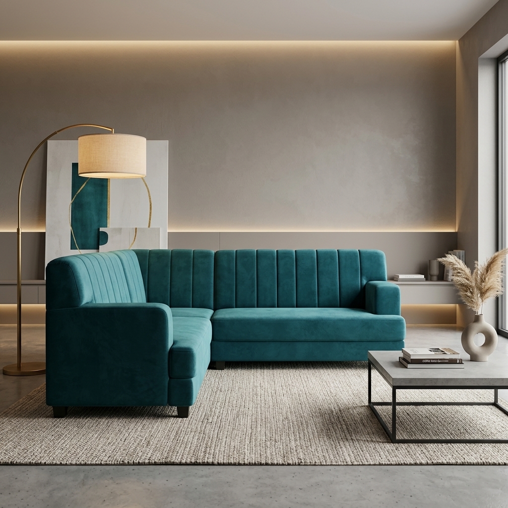 VK Saffron Corner Sofa Set — VK Furniture & Electronics | VK Furniture Mangalore