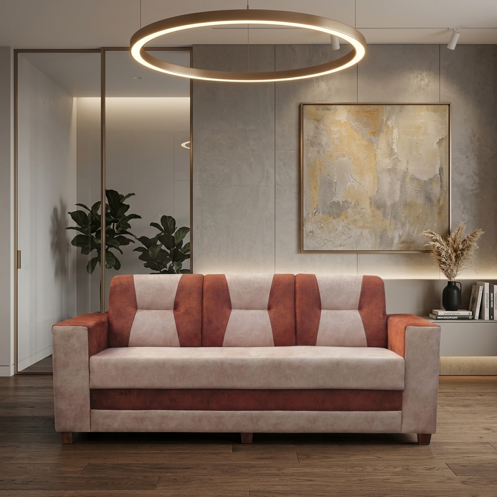 VK Lissable 3 Seater Sofa — VK Furniture & Electronics | VK Furniture Mangalore