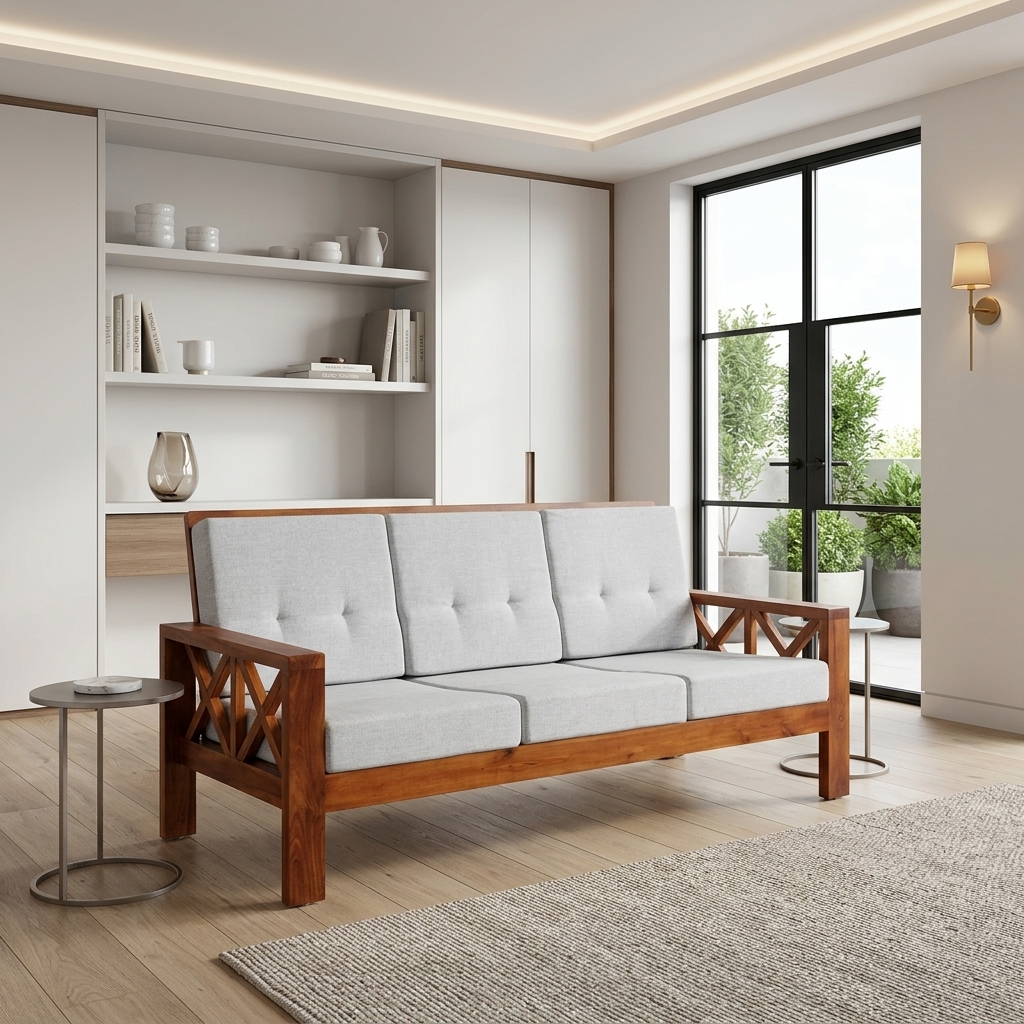 VK Whinchister  3 Seater Sofa — VK Furniture & Electronics | VK Furniture Mangalore