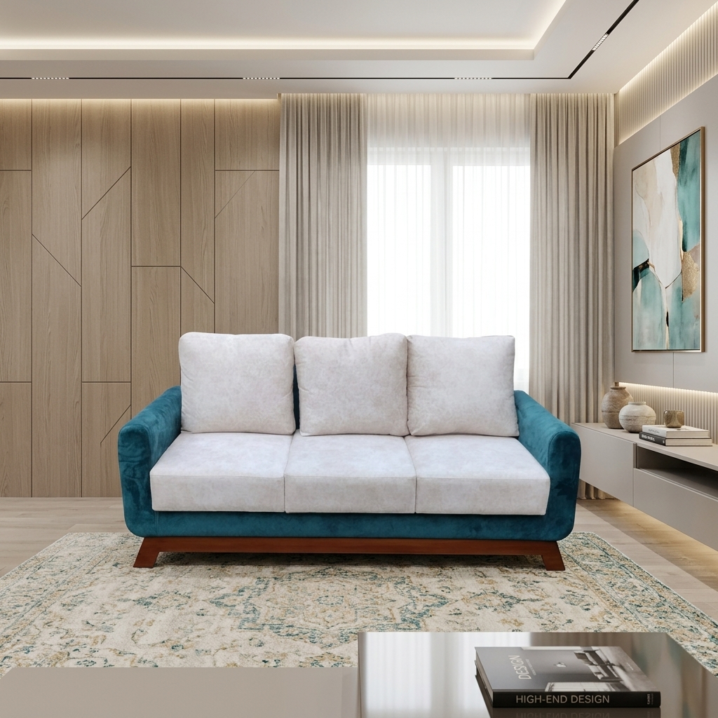 VK Vintage 3 Seater Sofa — VK Furniture & Electronics | VK Furniture Mangalore
