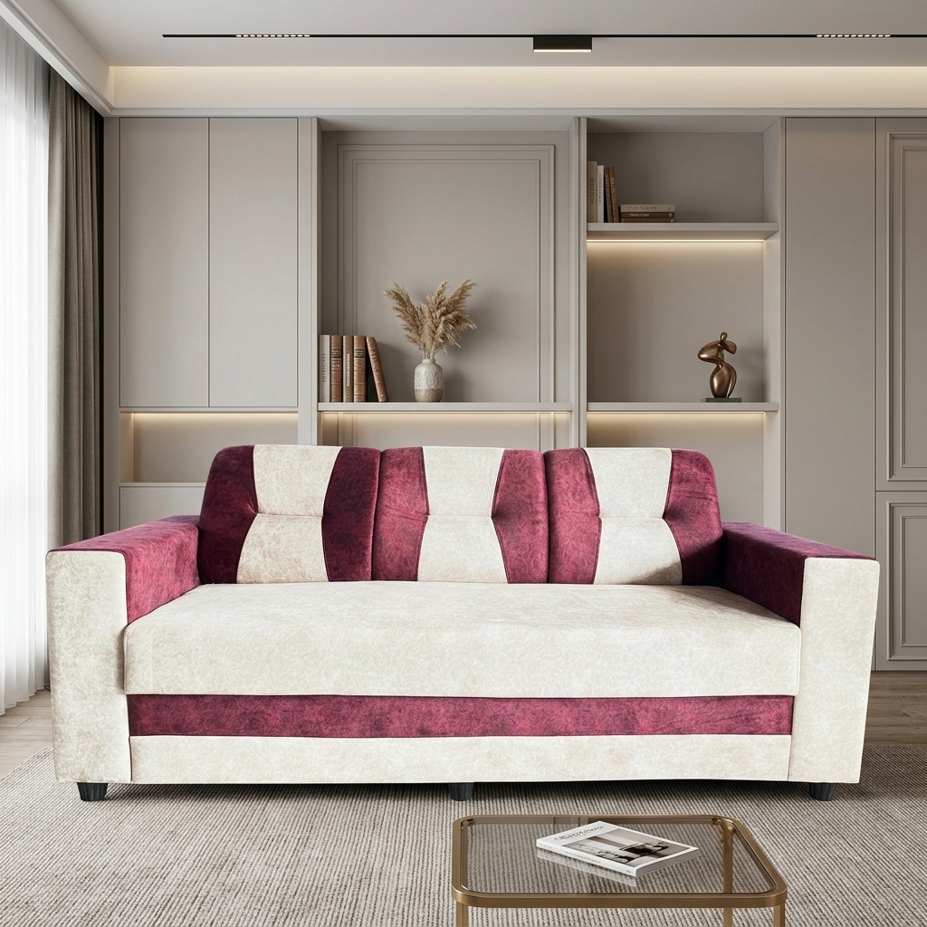 VK Lissable 3 Seater Sofa — VK Furniture & Electronics | VK Furniture Mangalore