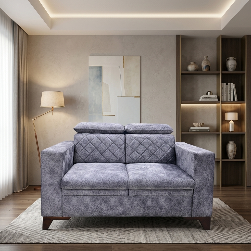 VK Benzo 2 Seater Sofa Set — VK Furniture & Electronics | VK Furniture Mangalore