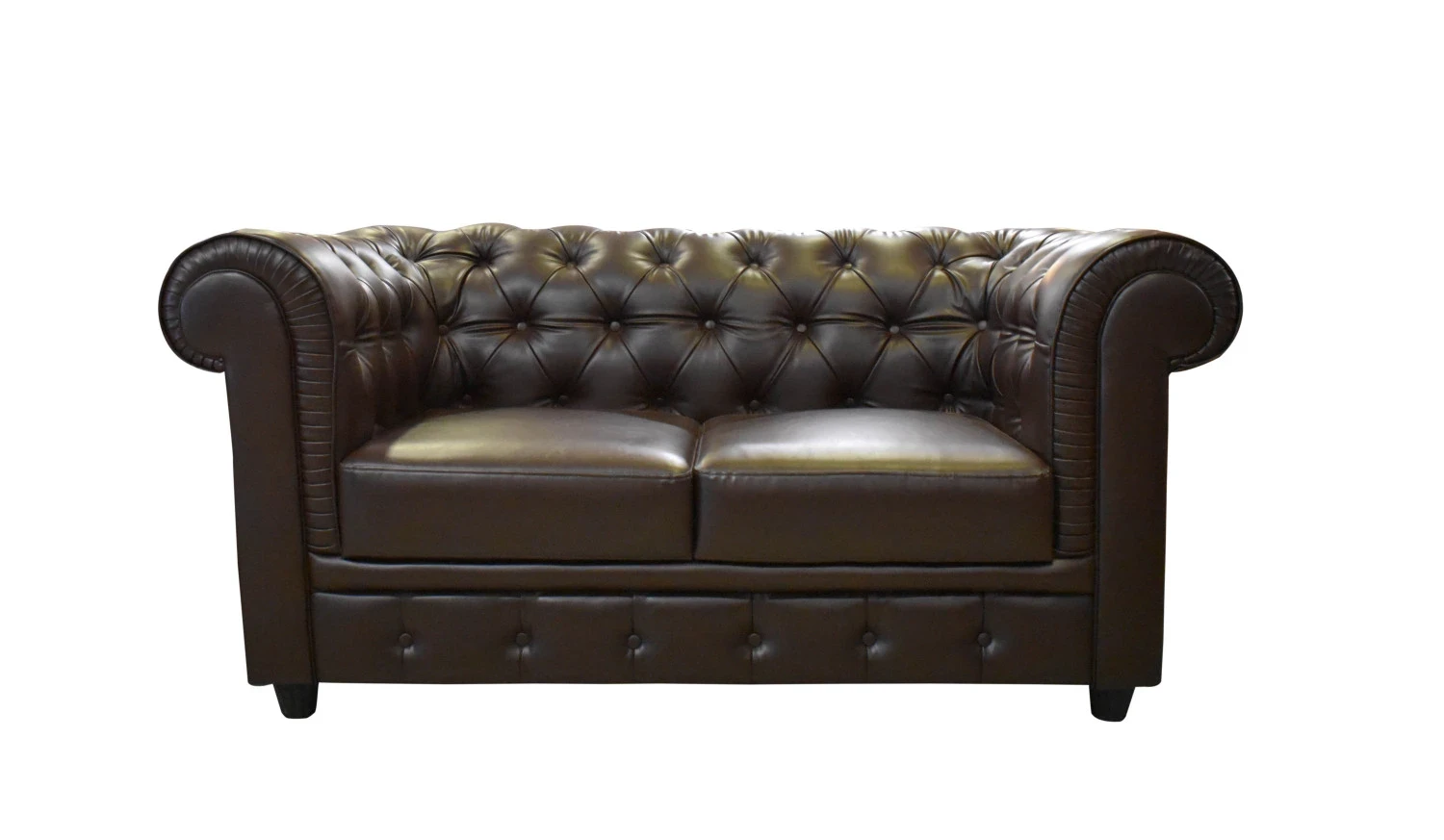 VK Rustic Button 2 Seater Sofa Set