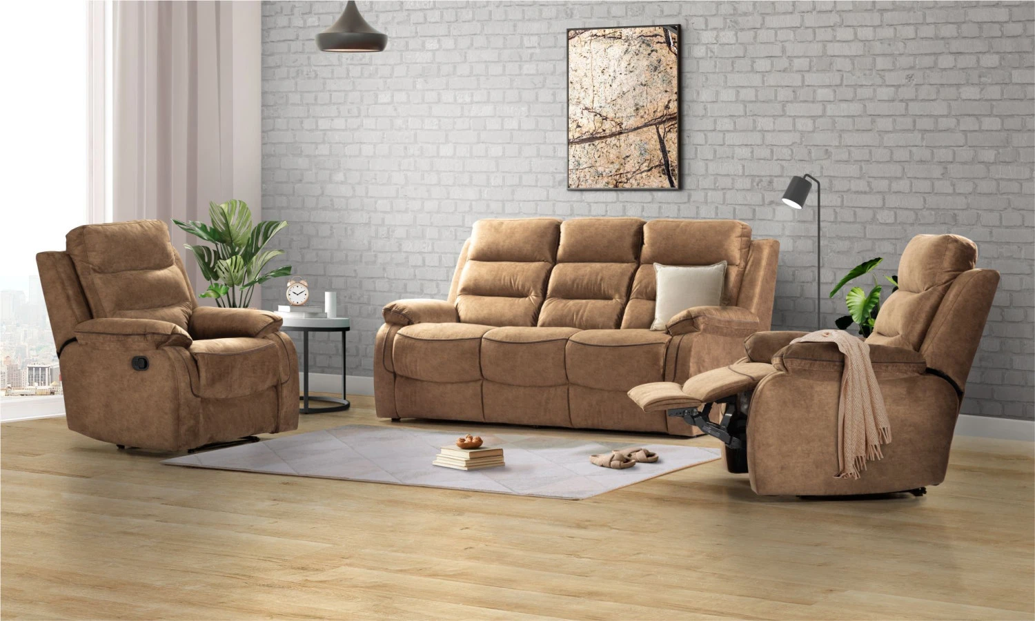 ELIZA RECLINER SET 3+1+1 — VK Furniture & Electronics | VK Furniture Mangalore