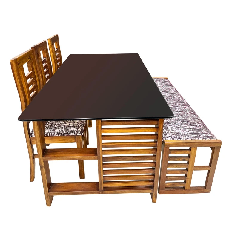 VK Parker Model Dining Set With 3 chair & 1 Bench