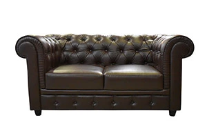 VK Rustic Button 2 Seater Sofa Set