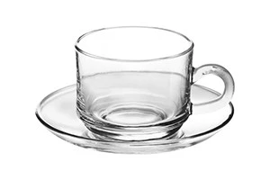 TREO BISTRO GLASS TEA CUP & SAUCER — VK Furniture & Electronics | VK Furniture Mangalore