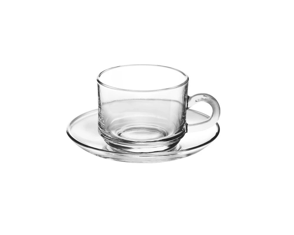 Treo Bistro Glass Tea Cup & Saucer