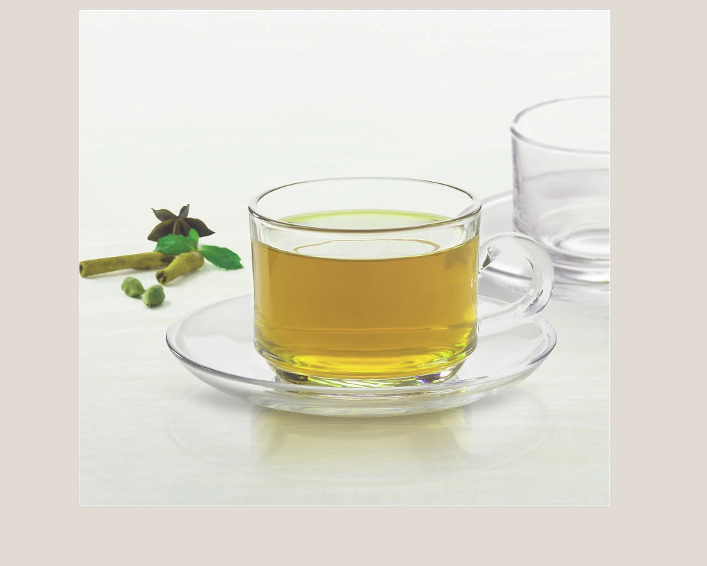 Treo Bistro Glass Tea Cup & Saucer