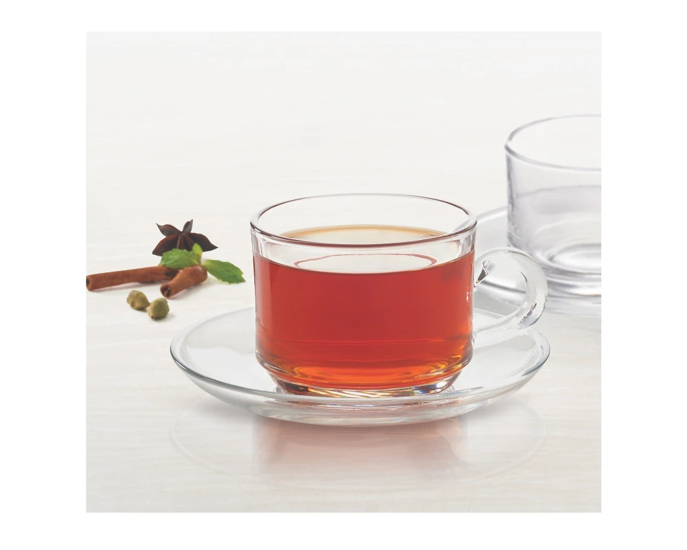 Treo Bistro Glass Tea Cup & Saucer