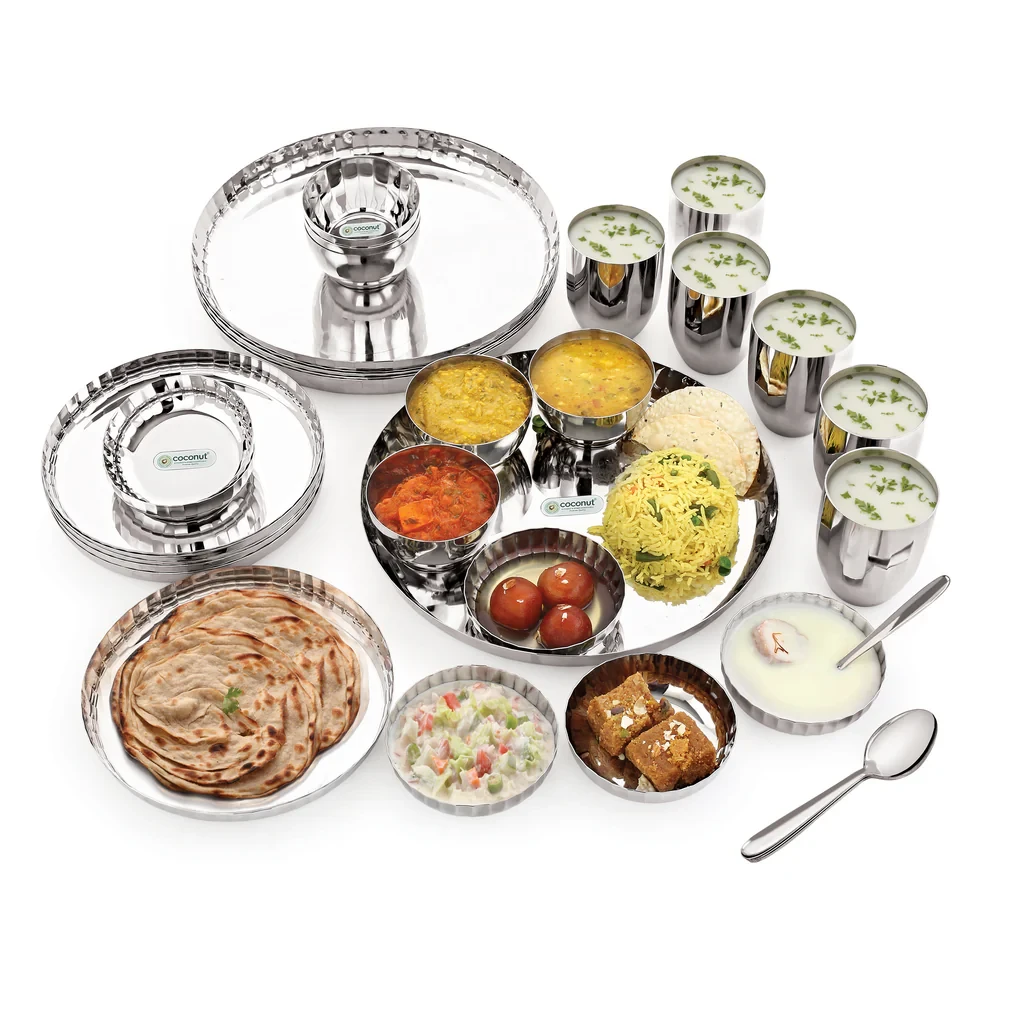 Stainless Steel Citrus Dinner Set - 36 Pieces