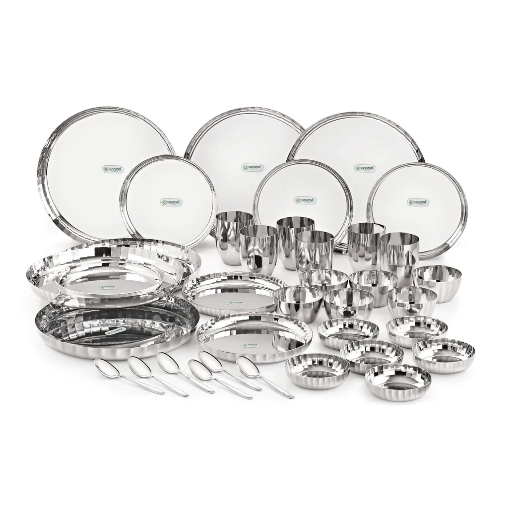 Stainless Steel Citrus Dinner Set - 36 Pieces