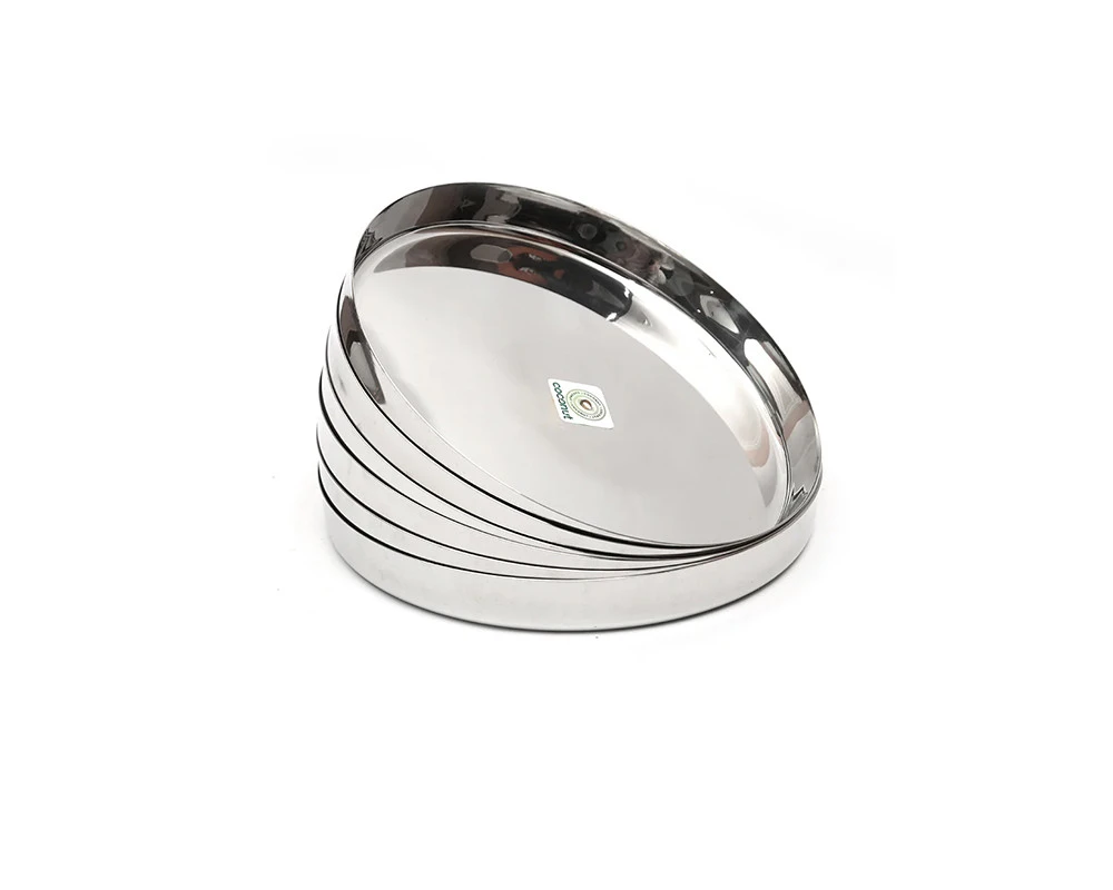 Stainless Steel Plain kumcha Dinner Plate