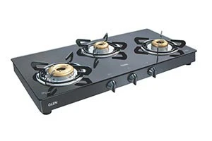 GLEN LPG STOVE 1033 GT XL BRASS BURNER BLACK — VK Furniture & Electronics | VK Furniture Mangalore