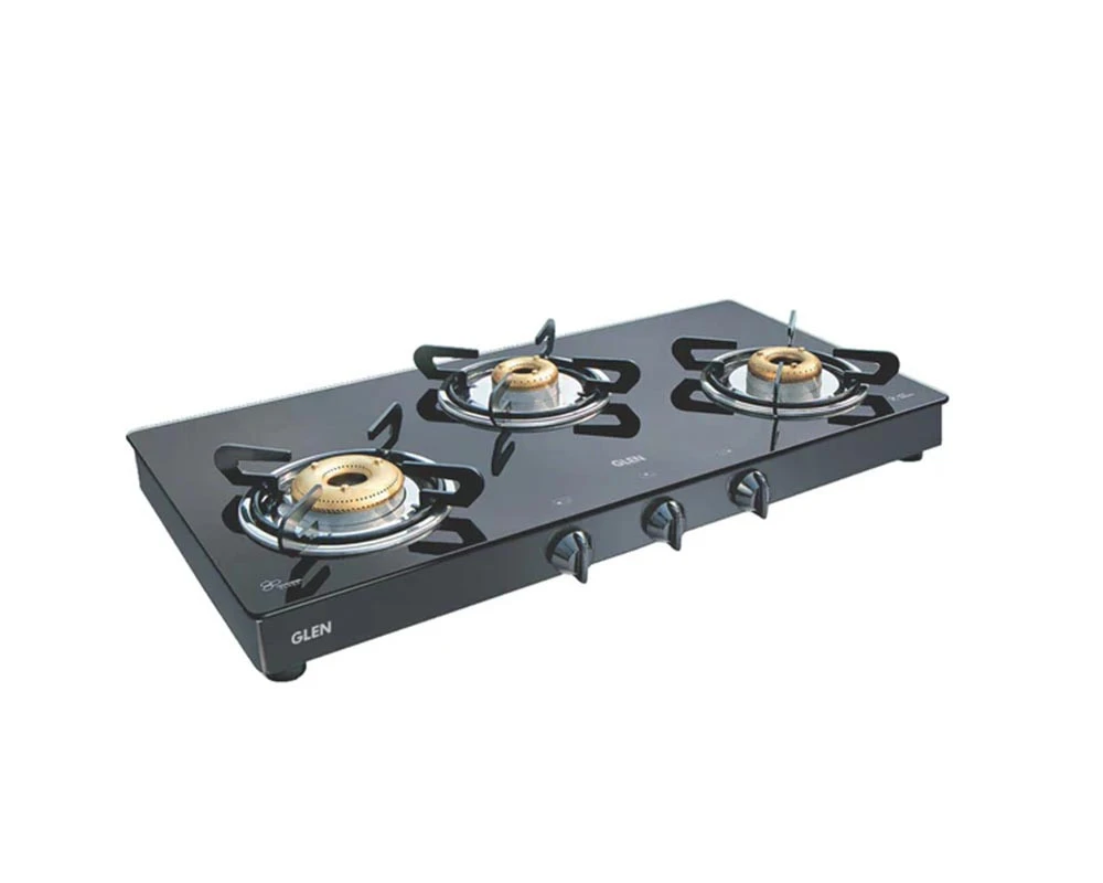 GLEN LPG STOVE 1033 GT XL BRASS BURNER BLACK