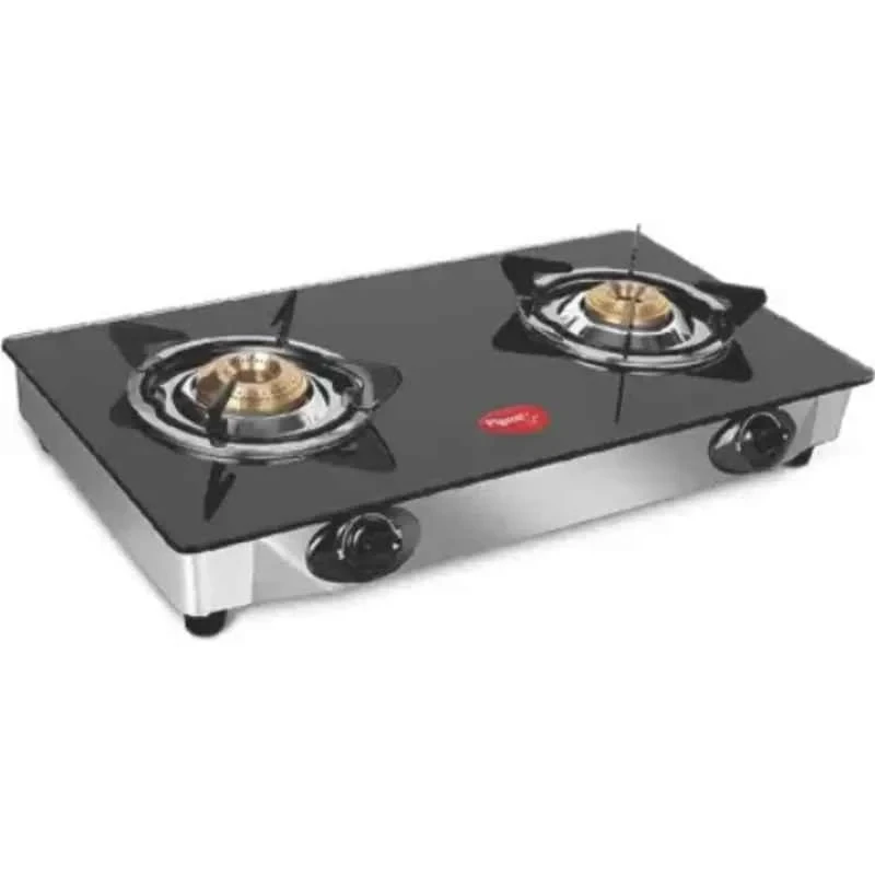PIGEON GLASS  COOK TOP GAS  STOVE 14892 AYUSH BLK — VK Furniture & Electronics | VK Furniture Mangalore