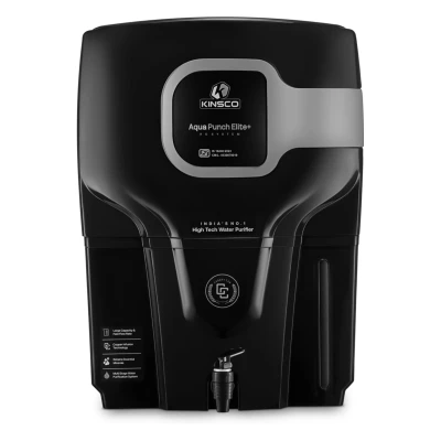 Kinsco Aqua Punch Elite+ 15 L RO + UV + UF + Copper + TDS Control Water Purifier (Black)