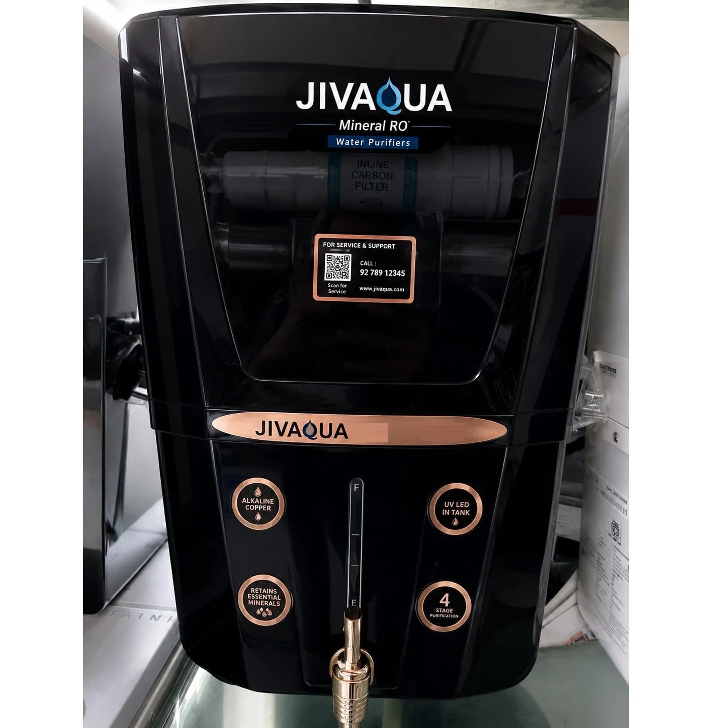 JIVAQUA RO Water Purifier | RO+UV+UF+TDS Control+Alkaline+Copper+UV in Tank | Auto Flush Feature