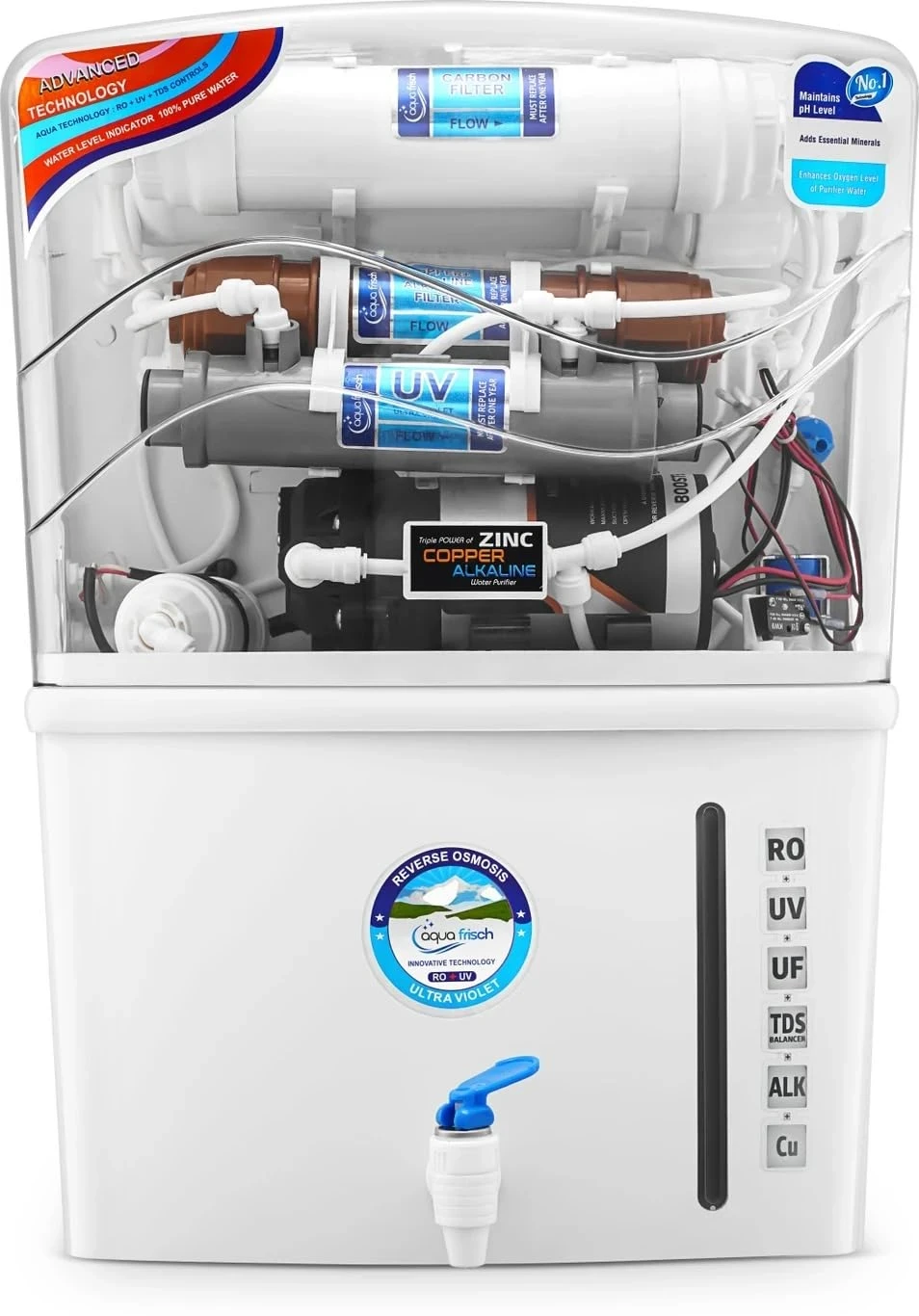 Aqua RO Water Purifier 18 Stage Water Purification System | Advanced RO UV UF TDS Control with Copper Zinc Alkaline Technology