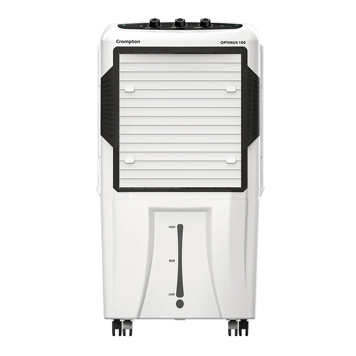 Crompton Optimus 100L Desert Air Cooler for Home | Cools Upto 650 Sq. Ft Large Rooms| 5500m3/hr Air Delivery | High Density Honeycomb Pads for Fast Cooling | Ice Chamber |3 Year Brand Warranty