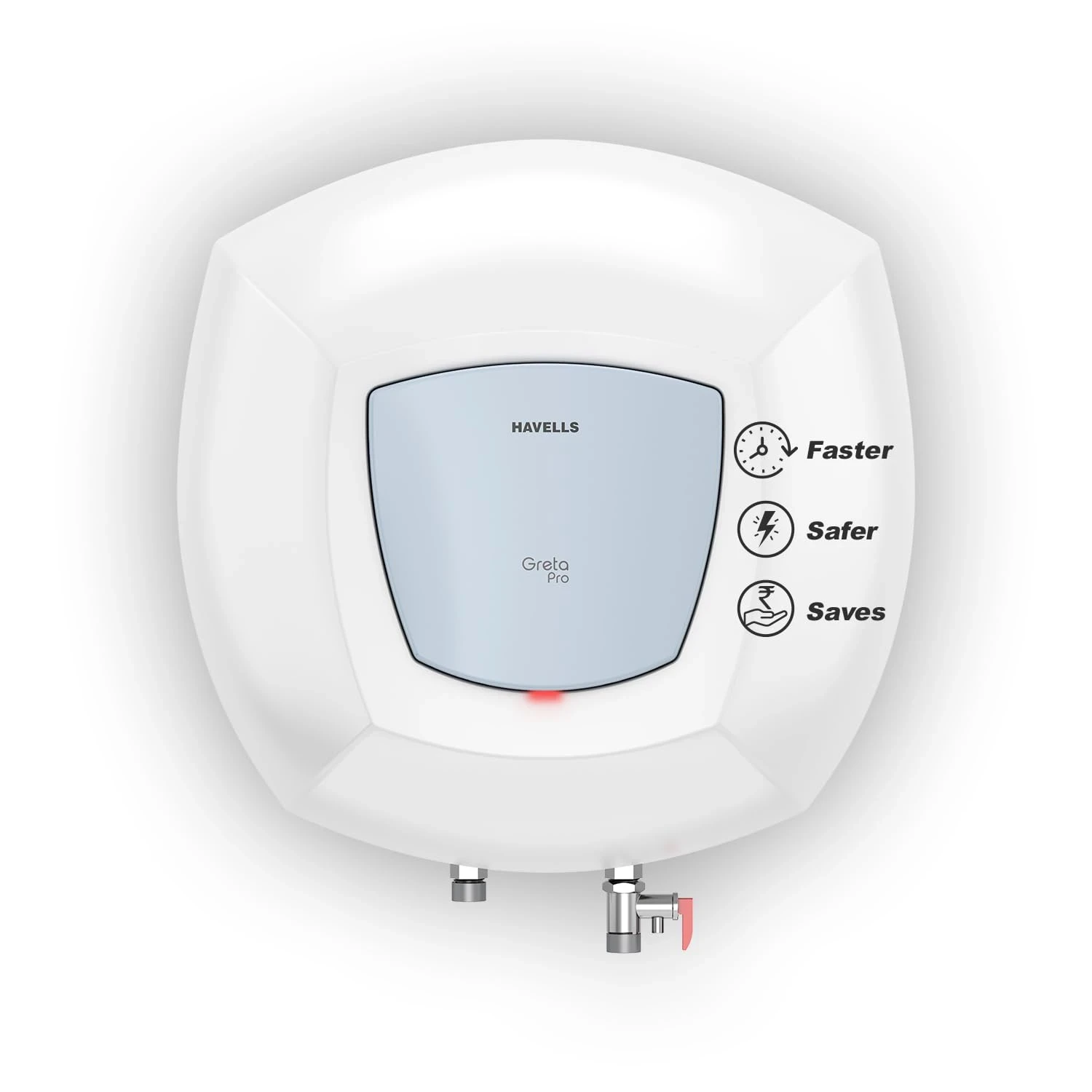 Havells All New Greta Pro 15L 5 Star Storage Water Heater (Geyser) | Faster Heating | Safe to use | Saves electricity |Engineered for Hard Water | Feroglas Coated Anti Rust Tank | Made in India