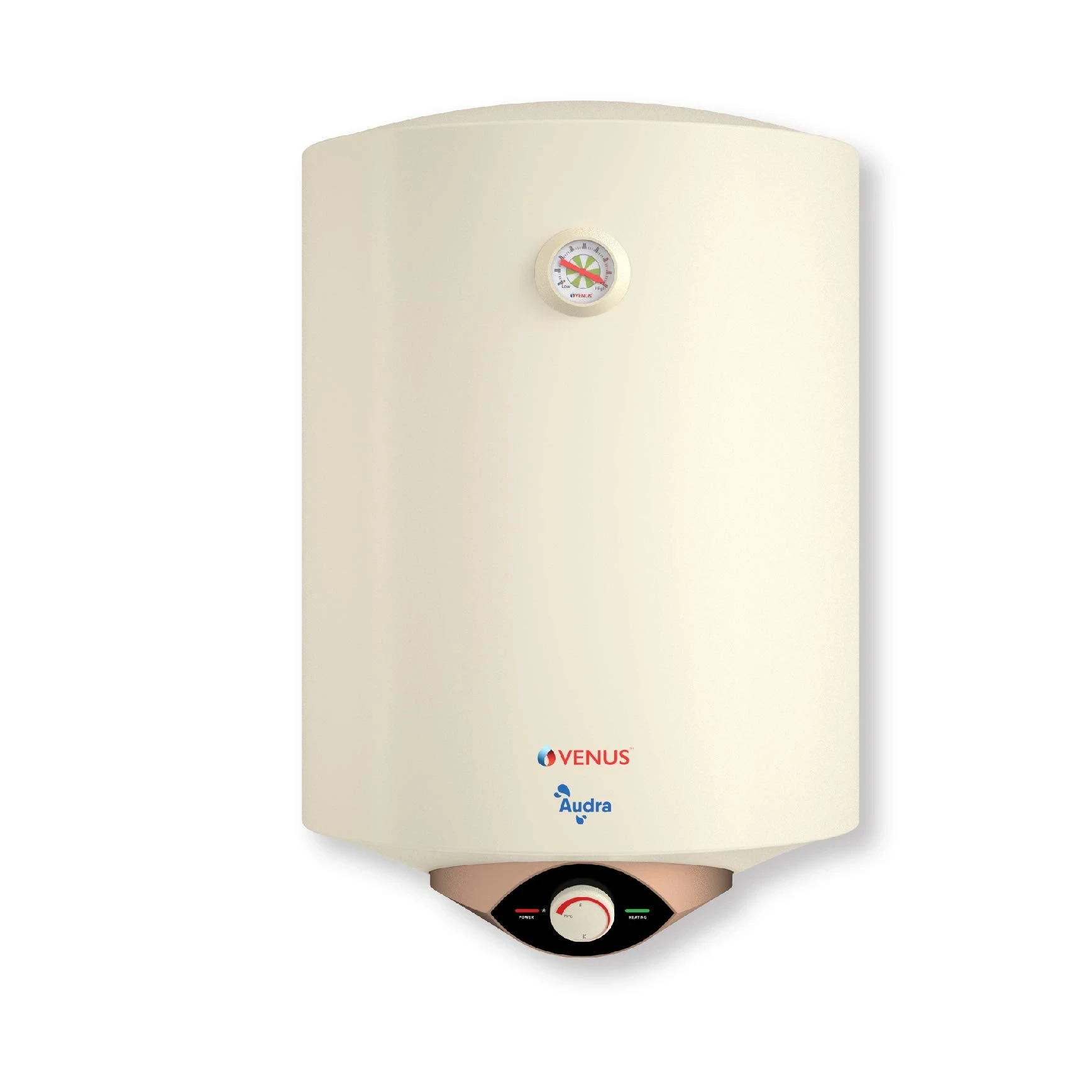 Venus Audra 15L (Ivory) Storage Water Heater | 5-Star BEE | Hard Water Friendly Geyser 15 ltr capacity | Porcelain Enamelled Tank | Free Flexible Hose | 8 Bar | Guarantee - 7 Years on Inner Tank