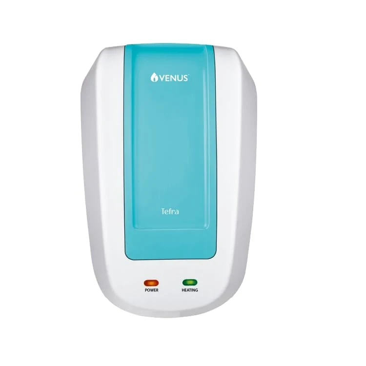 Venus Tefra 5 - Litre Instant Water Heater (white) | 100% Copper Element | 3000 Watts | Geyser for Bathroom and Kitchen | 5 Year Inner tank warranty | Fast Heating | Compact & Durable | Auto Shut-Off
