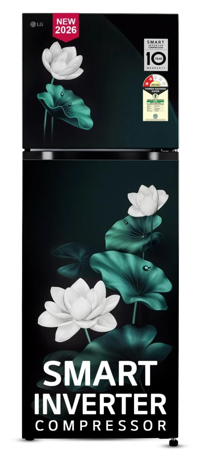 LG 251 L, 2 Star, Frost-Free Smart Inverter Double Door Convertible Refrigerator (GLT2526XWEL, Emerald Lotus, Multi Air Flow Cooling with Smart & Dairy Mode, Express Freeze, 2026 Model)