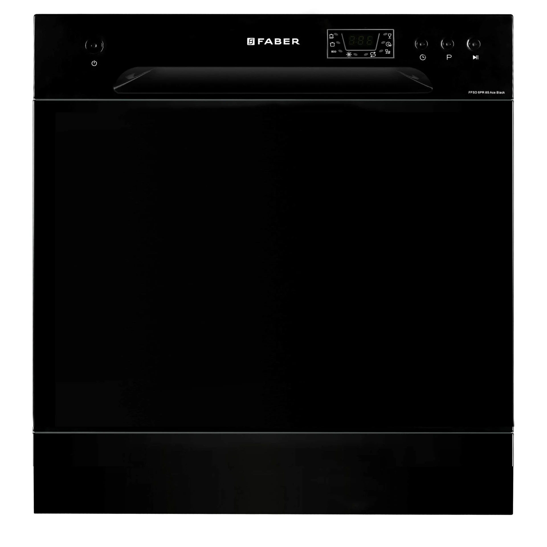 Faber 8 Place Dishwasher | 6 Wash Programs |Adjustable Upper Rack & Cutlery Tray | 8L Water/Cycle | Suitable for Oil & Masala Stains | 2Yr Warranty & 5Yr On Cavity | FFSD 6PR 8S Ace