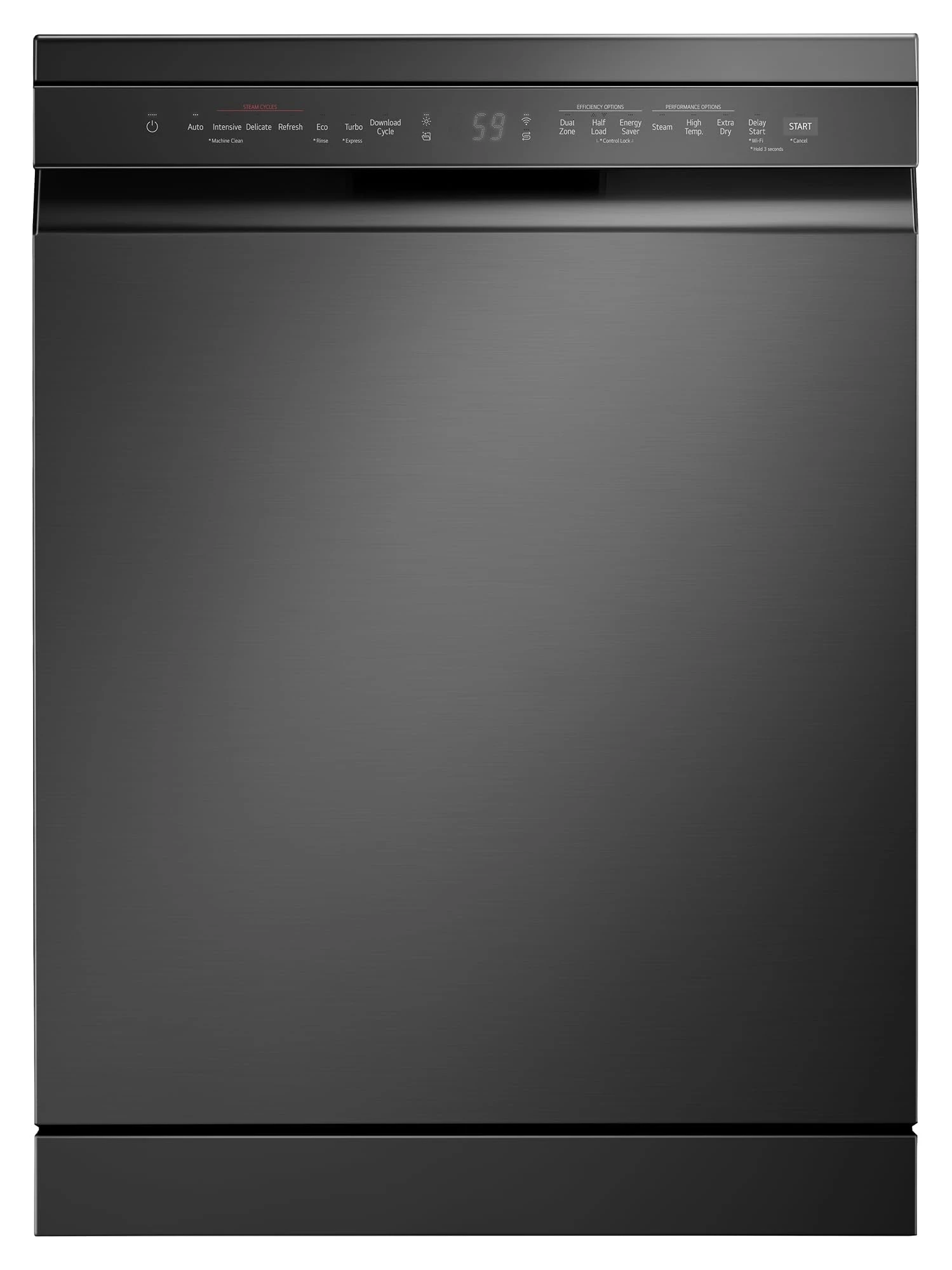 LG 15 Place Settings with TrueSteam Technology Freestanding Dishwasher (DFB435FM, Matte Black, Auto Open Door, QuadWash, EasyRack Plus-Easy to load all types of utensils, Direct Drive Motor & Wi-Fi)