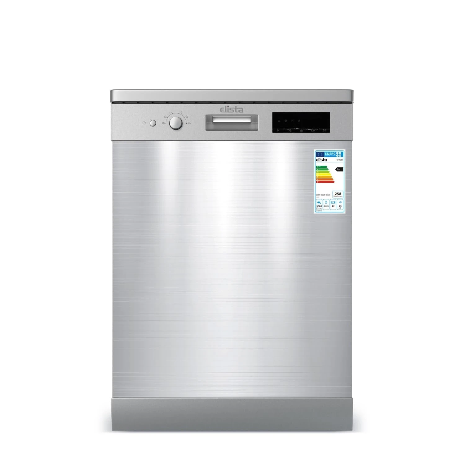 Elista Dishwasher | 12 place setting | 6 Wash program Perfect for Indian Kitchen| | Intensive 65Â°C Wash programme|A++ Energy rating| EDC 12 SS