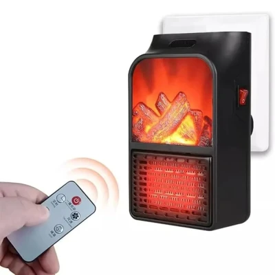 Lapras ðŸðŸ“ ð˜ðžðšð«ð¬ ð†ð®ðšð«ðšð§ð­ðže 900W Plug In Mini Electric Heater with Flame Effect, Digital Display, Adjustable Thermostat, 12h Timer, Remote Control, Compact W