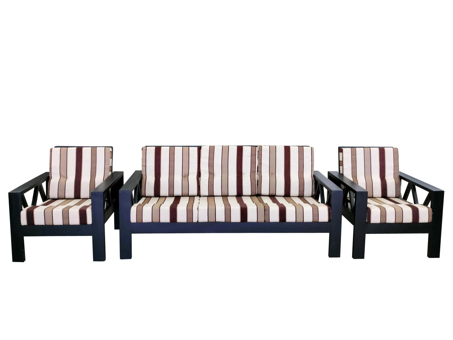 VK Winchester Black 3+1+1 Sofa Set
