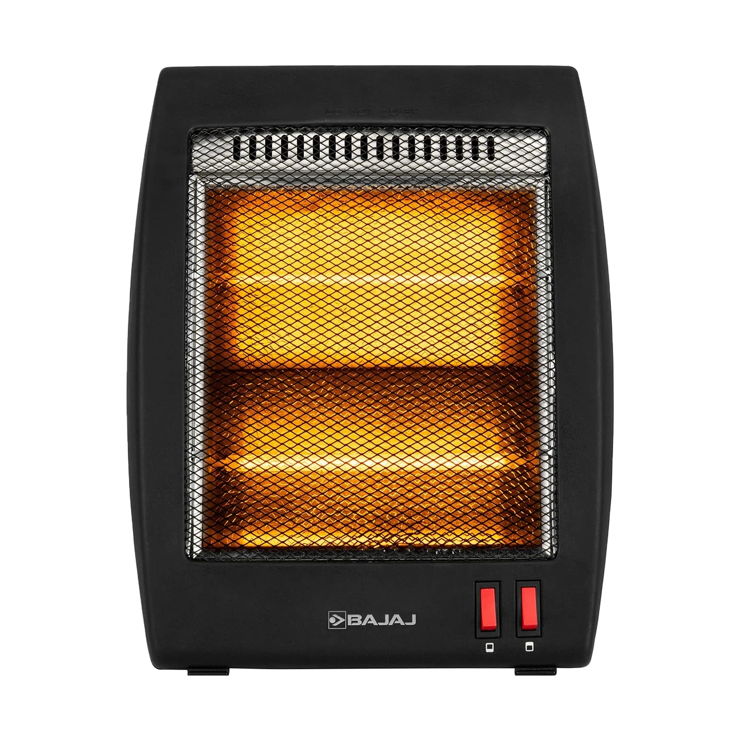 Bajaj RHX-2 Halogen Heater | 2 Heat Settings-400W/800 Watts | Noiseless Operation | DuraElement With 1-Yr Heating Element Warranty | Convection Room Heater For Winter | 2-Yr Warranty ã€Blackã€‘