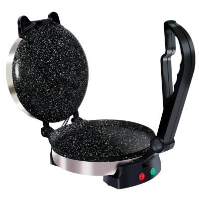Libra Roti Maker Machine - Electric Roti Maker with Non-Stick 8.5inch Plates and Durable Handle, Auto Temperature Control Chapati Maker Machine with Indicator Lights, 950 Watts, Silver