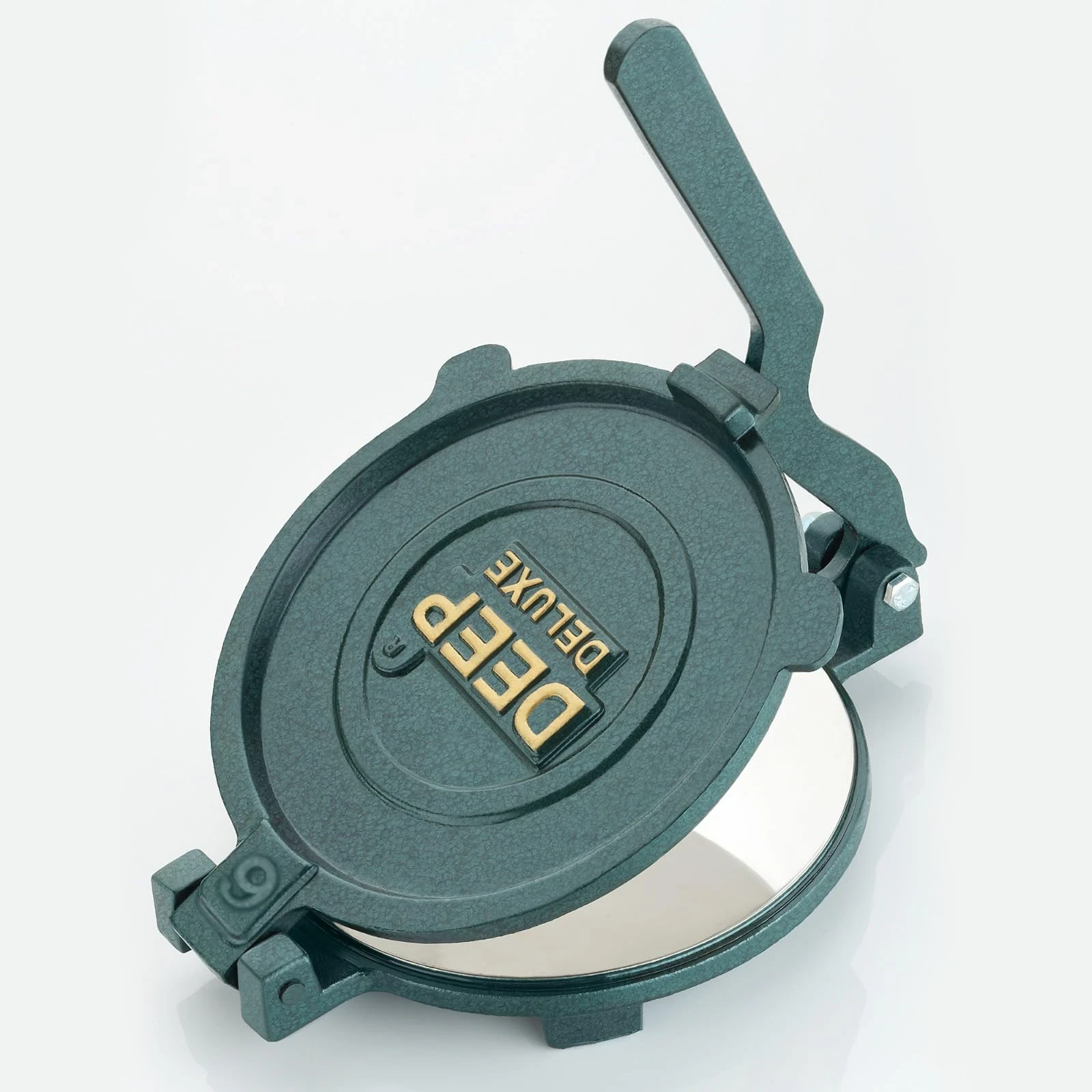 DEEP 19 cm Roti Maker Machine Heavy Duty Cast Iron with Stainless Steel Plates - Manual Chapati Presser, Puri Maker Machine - Kitchen Utensil for Roti, Chapati, Puri, Papad, Khakhra Maker