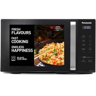 Panasonic 25L Solo Microwave Oven (NN-ST310QBFG, Black, 85 Auto Cook Menus)
