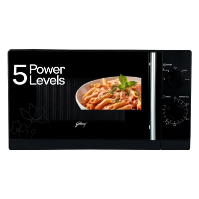 Godrej 20 L 5 Years Comprehensive Warranty Multi Distribution System for Even and Faster Cooking, Solo Microwave Oven With 5 Power Levels (GMX 20SA2, Black)